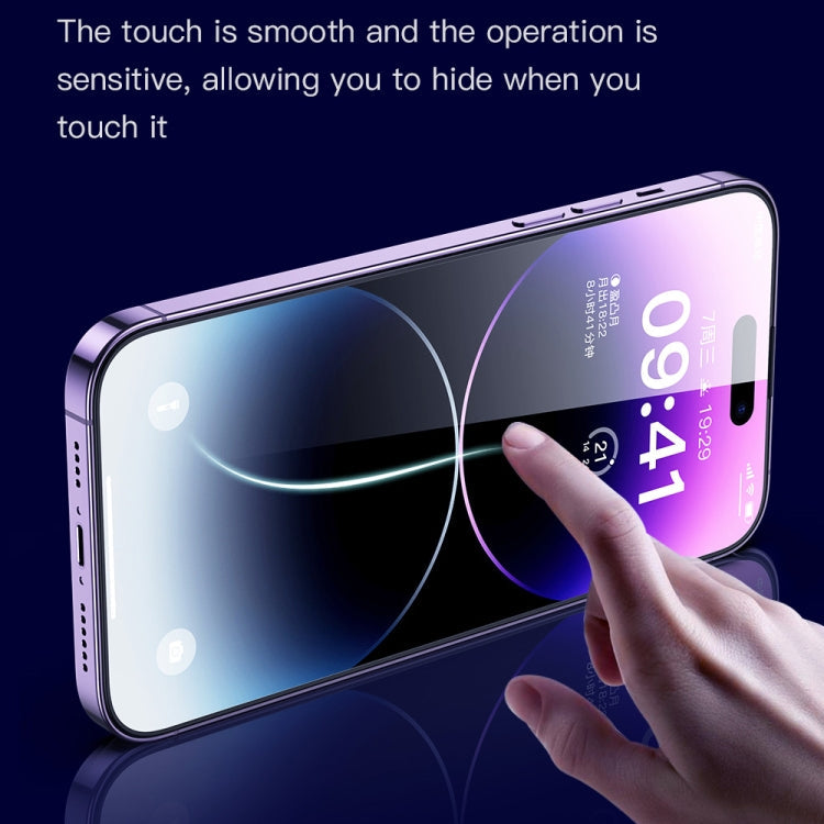 Frendorf | Für iPhone 14 Pro Max TOTUDESIGN AB-057 HD Seidenbild Staubdicht Tempered Glass Film