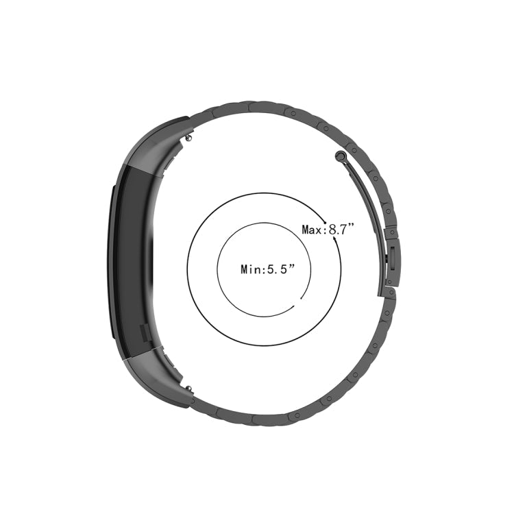 Frendorf | Für Huawei Band 4 Pro (TER-B29S) / Band 3 Pro (TER-B29) / Band 3 (TER-B09) Drei Perlen Stahl Handgelenkarmband Uhrband (Rosa Pink)