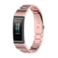 Frendorf | Für Huawei Band 4 Pro (TER-B29S) / Band 3 Pro (TER-B29) / Band 3 (TER-B09) Drei Perlen Stahl Handgelenkarmband Uhrband (Rosa Pink)