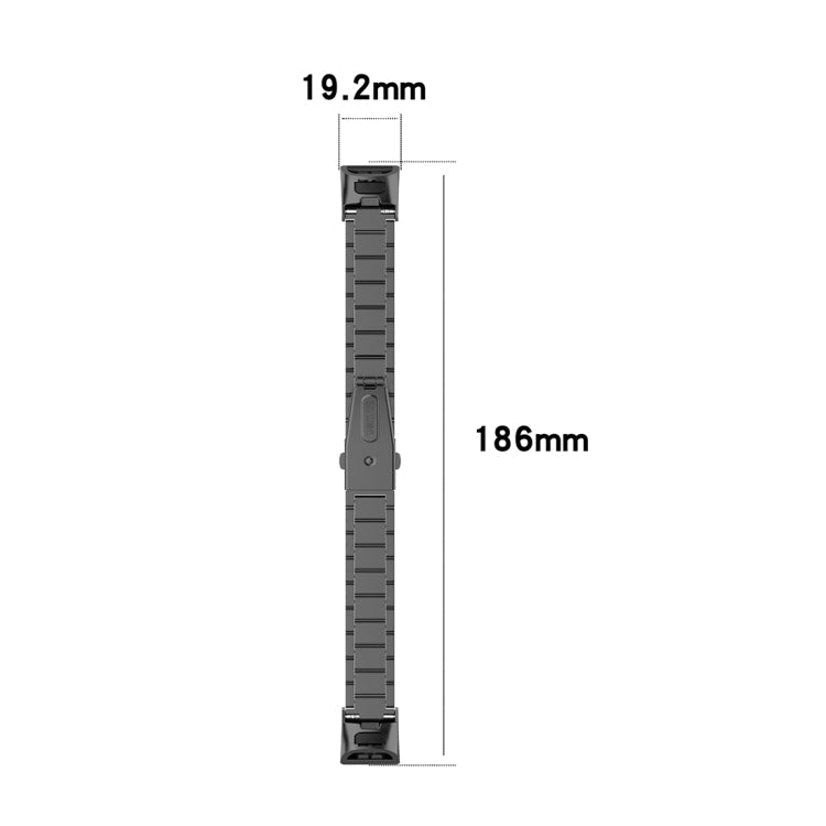 Frendorf | Für Huawei Band 4 Pro (TER-B29S) / Band 3 Pro (TER-B29) / Band 3 (TER-B09) Drei Perlen Stahl Handgelenkarmband Uhrband (Rosa Pink)