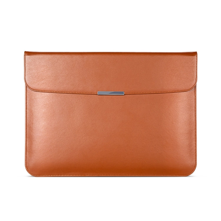 Frendorf | Für 13,3 / 13,6 / 14 Zoll Laptop Ultra-dünne Leder Laptop Hülle (Braun)
