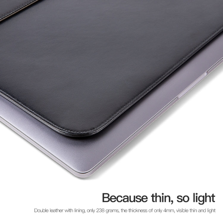 Frendorf | Für 13,3 / 13,6 / 14 Zoll Laptop Ultra-dünne Leder Laptop Hülle (Braun)