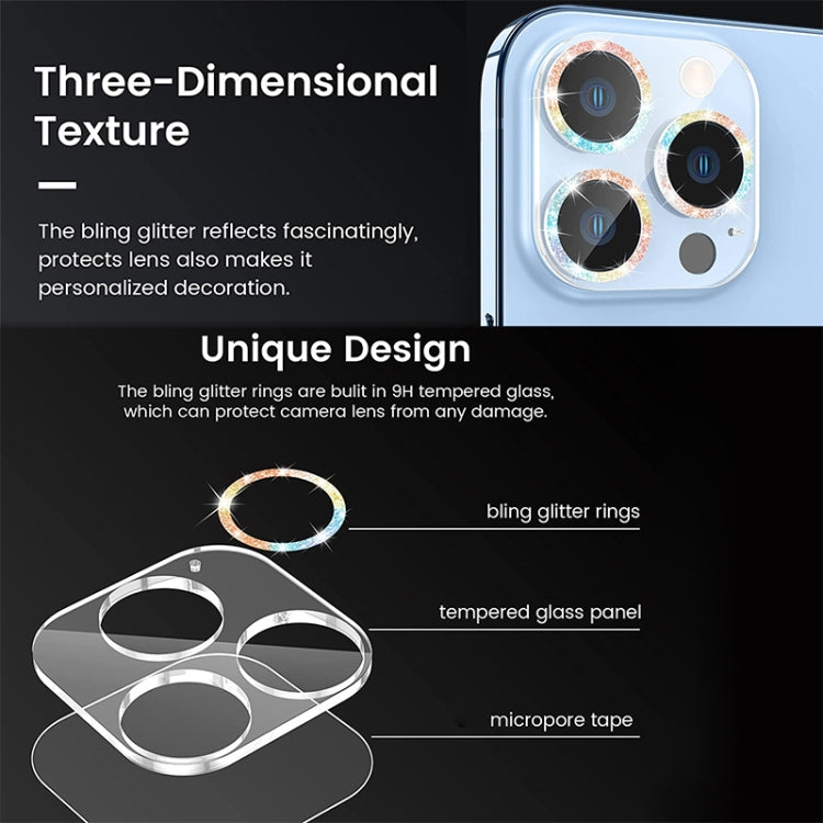 Frendorf | Für iPhone 14 Pro Max / 14 Pro Tempered Glass CD Texture Back Camera Film (Blau)