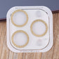 Frendorf | Für iPhone 14 Pro Max / 14 Pro Gehärtetes Glas Glitter CD Textur Rückkamera Film (Gold)