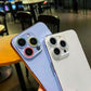 Frendorf | Für iPhone 14 Pro Max / 14 Pro Gehärtetes Glas Glitzer CD Textur Rückkamera Film (Blau)