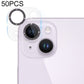Frendorf | Für iPhone 14 / 14 Plus 50 Stück gehärtetes Glas Glitzer CD Textur Rückkamera Film (Schwarz)
