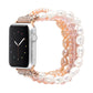 Frendorf | Für Apple Watch 5 & 4 40mm / 3 & 2 & 1 38mm Perlen-Kristall-Uhrenarmband (Perle + pinker Kristall)
