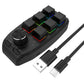 Frendorf | USB Kabel RGB Benutzerdefinierte Mechanische Tastatur 6 Tasten 1 Knopf Programmierung Gaming Keypad (Schwarz)