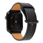 Frendorf | Für Apple Watch Series 7 41mm / 6 & SE & 5 & 4 40mm / 3 & 2 & 1 38mm Einfarbiges Echtes Leder Armband (Schwarz)