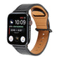 Frendorf | Für Apple Watch Series 7 41mm / 6 & SE & 5 & 4 40mm / 3 & 2 & 1 38mm Einfarbiges Echtes Leder Armband (Schwarz)