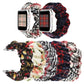 Frerndorf | Für Apple Watch Series 9&8&7 41mm / SE 3&SE 2&6&SE&5&4 40mm / 3&2&1 38mm Stoff + Edelstahl Haar Ring Uhrband (Rot Blau Gitter)