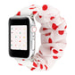 Frendorf | Für Apple Watch Series 7 41mm / 6 & SE & 5 & 4 40mm / 3 & 2 & 1 38mm Stoff + Edelstahl-Haarring-Uhrenband (Roter Punkt)