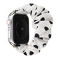 Frendorf | Für Apple Watch Series 7 41mm / 6 & SE & 5 & 4 40mm / 3 & 2 & 1 38mm Stoff + Edelstahl Haar Ring Armband (Weiße Stelle)