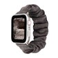 Frendorf | Für Apple Watch Series 7 41mm / 6 & SE & 5 & 4 40mm / 3 & 2 & 1 38mm Stoff + Edelstahl-Haar-Ring-Uhrenarmband (Grau)