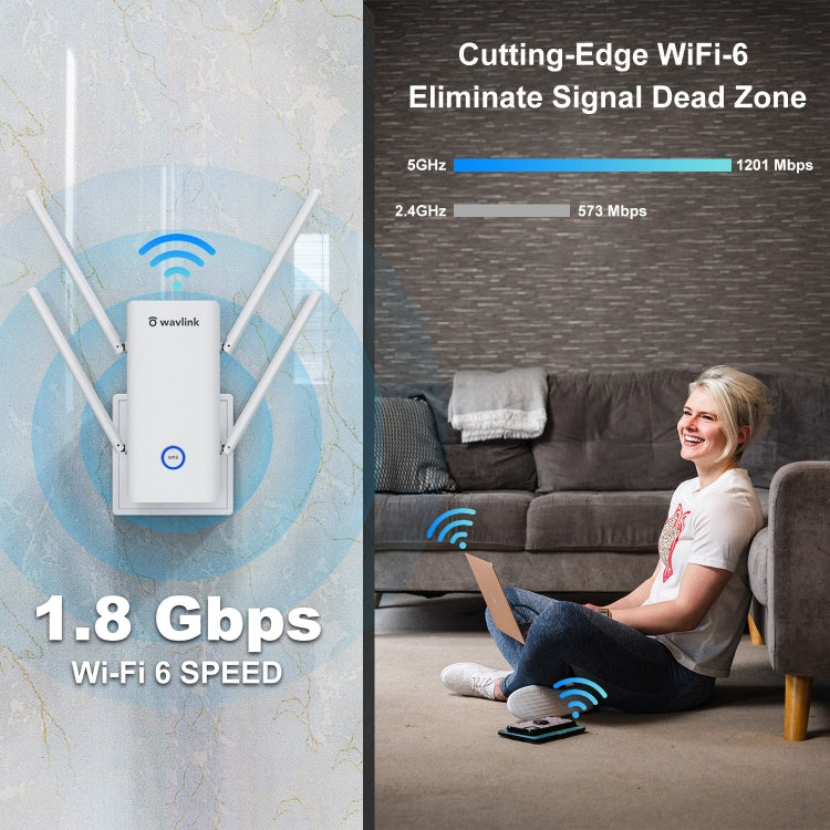 Frendorf | Wavlink AERIAL D4X AX1800Mbps Dual Frequenz WiFi Signalverstärker WiFi6 Extender (AU Stecker)