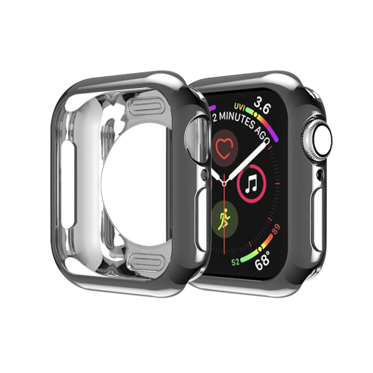 Frendorf | Für Apple Watch Series 5 & 4 40mm Plattierung TPU Rundloch-Hohl-Schutzgehäuse (Schwarz)