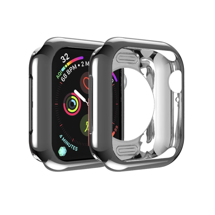 Frendorf | Für Apple Watch Series 5 & 4 40mm Plattierung TPU Rundloch-Hohl-Schutzgehäuse (Schwarz)