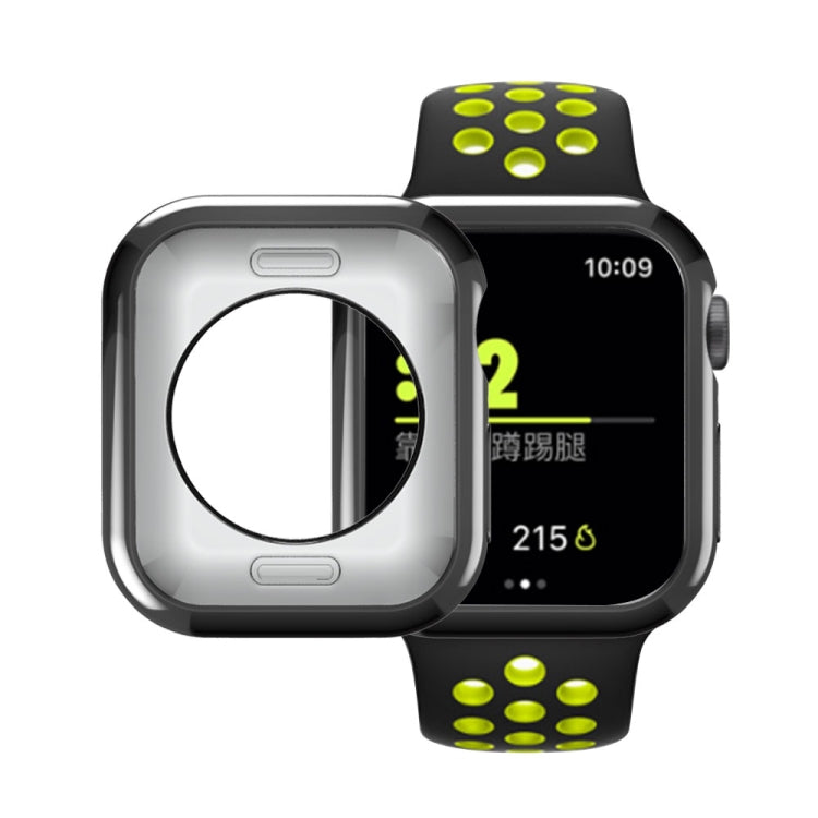 Frendorf | Für Apple Watch Series 5 & 4 40mm Plattierung TPU Rundloch-Hohl-Schutzgehäuse (Schwarz)