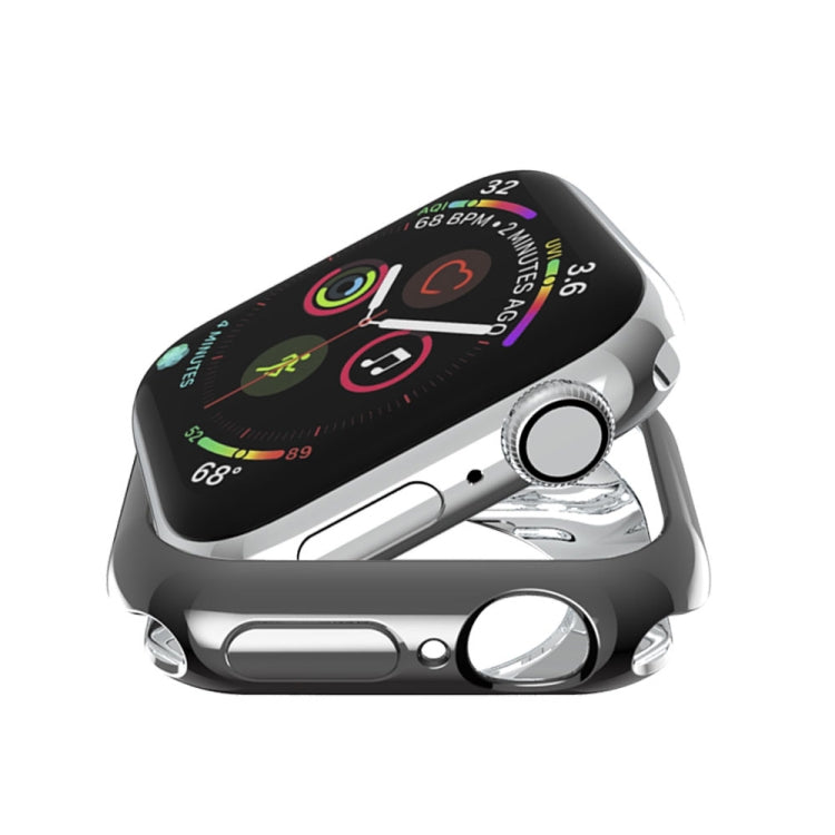 Frendorf | Für Apple Watch Series 5 & 4 40mm Plattierung TPU Rundloch-Hohl-Schutzgehäuse (Schwarz)