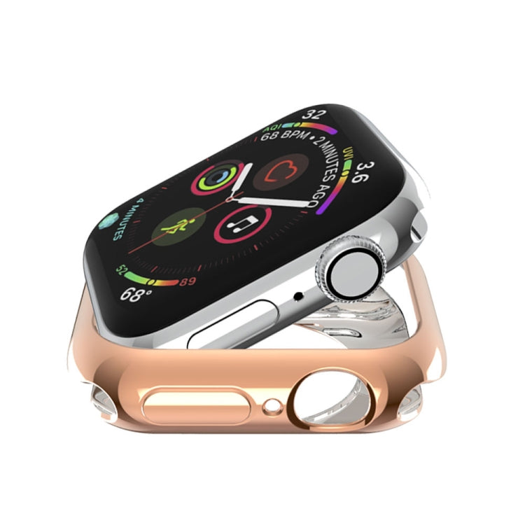 Frendorf | Für Apple Watch Series 5 & 4 40mm Plattierung TPU Rundloch Hohlraum Schutzgehäuse (Roségold)