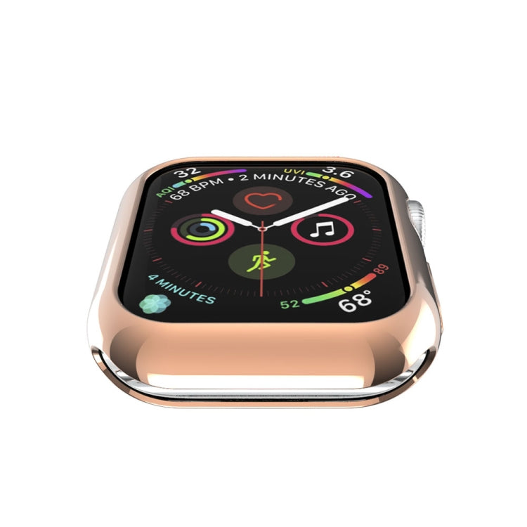 Frendorf | Für Apple Watch Series 5 & 4 40mm Plattierung TPU Rundloch Hohlraum Schutzgehäuse (Roségold)
