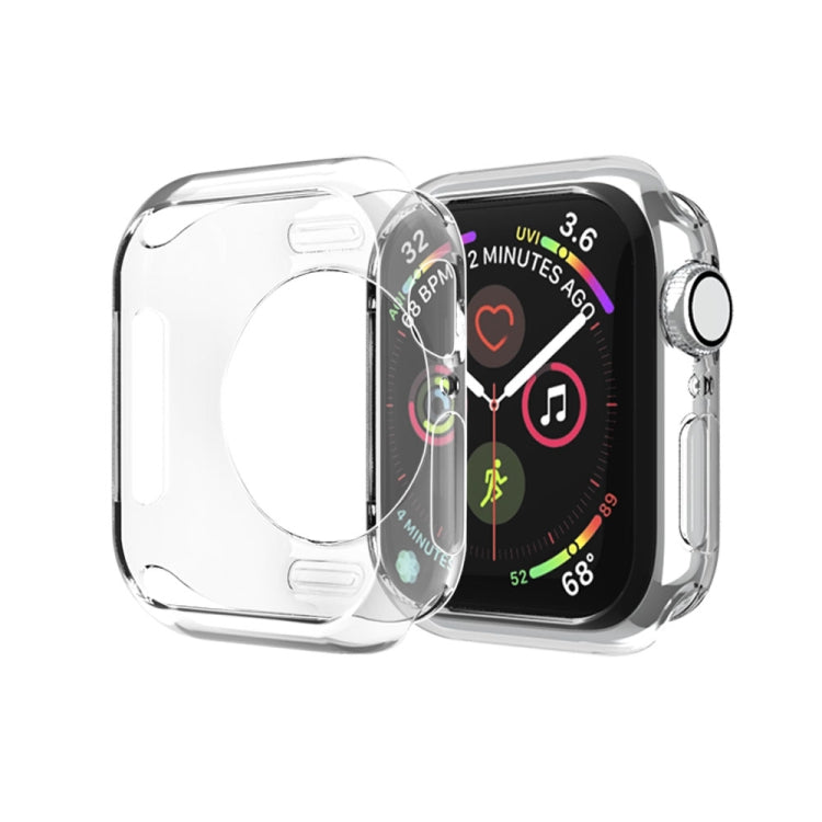 Frendorf | Für Apple Watch Series 5 & 4 40mm Plattierung TPU Rundloch-Hohlraumschutzgehäuse (Transparent)