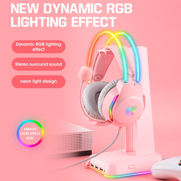 Frendorf | X26 USB+3.5mm RGB Kabel Gaming Headset (Pink)