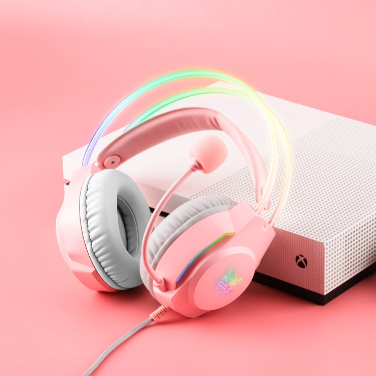 Frendorf | X26 USB+3.5mm RGB Kabel Gaming Headset (Pink)