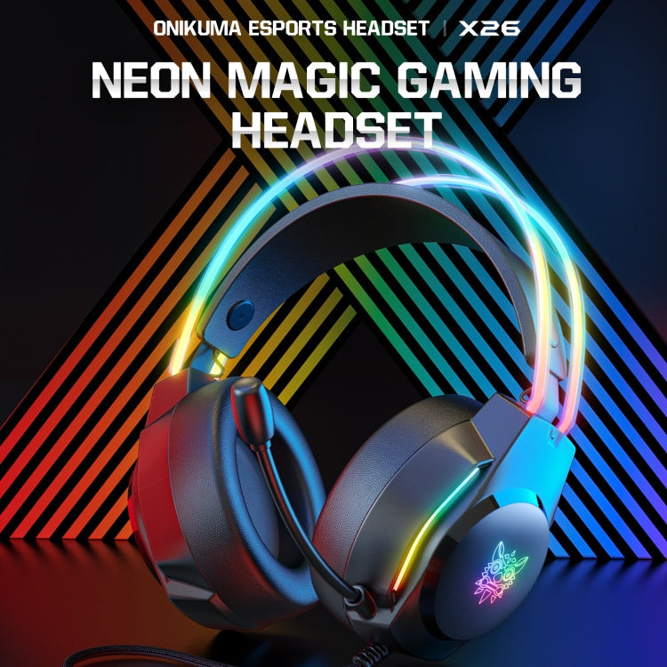 Frendorf | X26 USB+3.5mm RGB Verkabeltes Gaming-Headset (Schwarz)