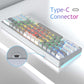 Frendorf | AULA F3261 Type-C Verdrahtete Hot Swappable 61 Tasten RGB Mechanische Tastatur (Schwarz Grau Tee Schaft)
