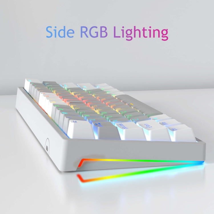 Frendorf | AULA F3261 Type-C Verdrahtete Hot Swappable 61 Tasten RGB Mechanische Tastatur (Grau Schwarz Grün Achse)