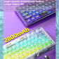 Frendorf | AULA F68 Transparent Customized Wired/Wireless/Bluetooth Three Model RGB Plug-and-Play Mechanische Tastatur (Schwarz Transparent)