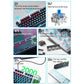 Frendorf | AULA F3001 Hintergrundbeleuchtet 87 Tasten Kabelgebunden/Drahtlos/Bluetooth Drei Modell Mechanische Gaming Tastatur (Silber Weiß Tee Schaft)