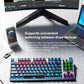 Frendorf | AULA F3001 Hintergrundbeleuchtet 87 Tasten Kabelgebunden/Drahtlos/Bluetooth Drei Modell Mechanische Gaming Tastatur (Silber Weiß Tee Schaft)