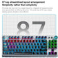 Frendorf | AULA F3001 Hintergrundbeleuchtet 87 Tasten Kabelgebunden/Drahtlos/Bluetooth Drei Modell Mechanische Gaming Tastatur (Silber Weiß Tee Schaft)