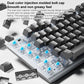 Frendorf | AULA F3001 Hintergrundbeleuchtet 87 Tasten Kabelgebunden/Drahtlos/Bluetooth Drei Modell Mechanische Gaming Tastatur (Silber Weiß Tee Schaft)