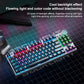 Frendorf | AULA F3001 Hintergrundbeleuchtete 87 Tasten Kabelgebunden/Drahtlos/Bluetooth Drei Modelle Mechanische Gaming-Tastatur (Silber Weiß Roter Schaft)