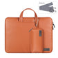Frendorf | Wasserdichte PU-Laptop-Tasche Innentasche mit Power Pack, Größe: 13 / 14 Zoll (Braun)