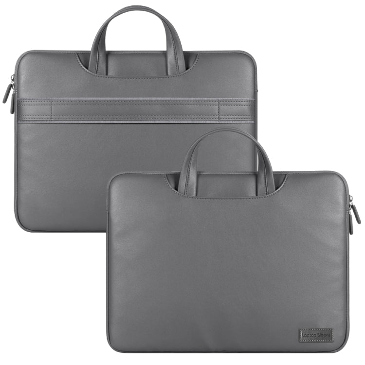 Frendorf | Wasserfeste PU Laptop Tasche Innentasche mit Power Pack, Größe: 13 / 14 Zoll (Grau)