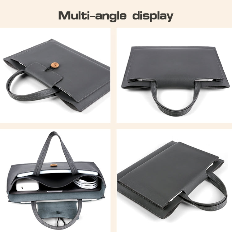 Frendorf | 15-16 Zoll Universal Elastischer Faden Knopf Tragbare Laptop Innentasche (Dunkelgrau)