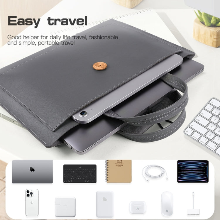 Frendorf | 15-16 Zoll Universal Elastischer Faden Knopf Tragbare Laptop Innentasche (Blau)