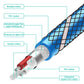 Frendorf | EMK 2 x RCA Männlich zu 2 x RCA Männlich vergoldeter Anschluss Nylongewebe Koaxial-Audio-Kabel für TV / Verstärker / Heimkino / DVD, Kabellänge: 1m (Dunkelblau)