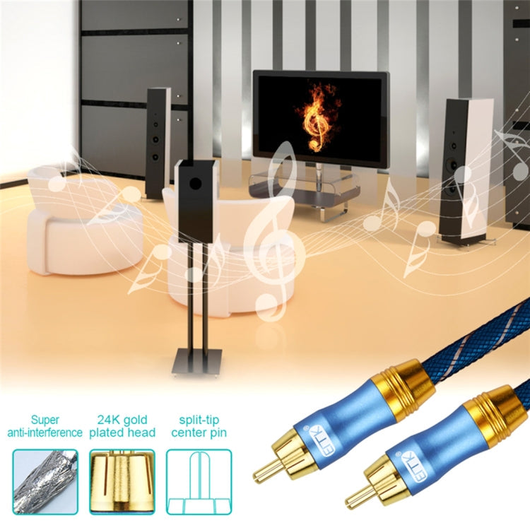 Frendorf | EMK 2 x RCA Stecker auf 2 x RCA Stecker vergoldeter Anschluss Nylongewebe Koaxial Audio Kabel für TV / Verstärker / Heimkino / DVD, Kabel Länge: 3m (Dunkelblau)