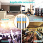Frendorf | EMK 2 x RCA Stecker auf 2 x RCA Stecker vergoldeter Anschluss Nylongewebe Koaxial Audio Kabel für TV / Verstärker / Heimkino / DVD, Kabel Länge: 3m (Dunkelblau)