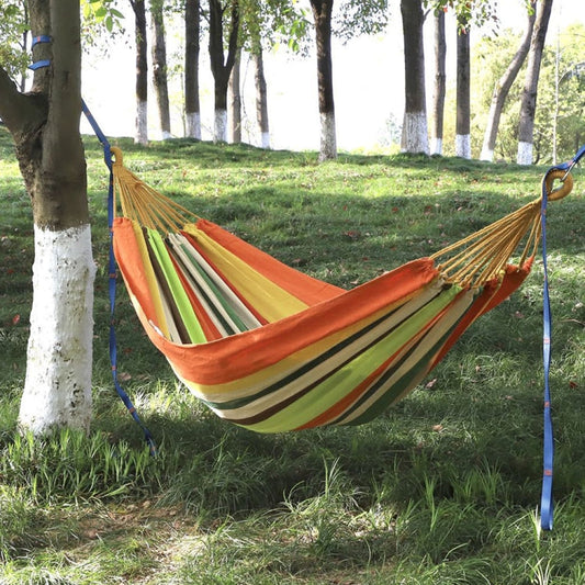 Frendorf | Outdoor doppelter dicker Segeltuch-Hängematte Innenschaukel, Größe: 200x100cm (Candy-Farbe)