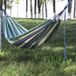 Frendorf | Outdoor Doppelt Verdickte Canvas-Hängematte Innen-Schaukel, Größe: 200x100cm (Blau Grün Weiß Gestreift)