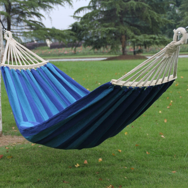 Frendorf | Outdoor Doppelt Dicke Leinwand Hängematte Innen Swing mit Abnehmbarer Kurvenstange, Größe: 200x100cm (Dunkelblau)