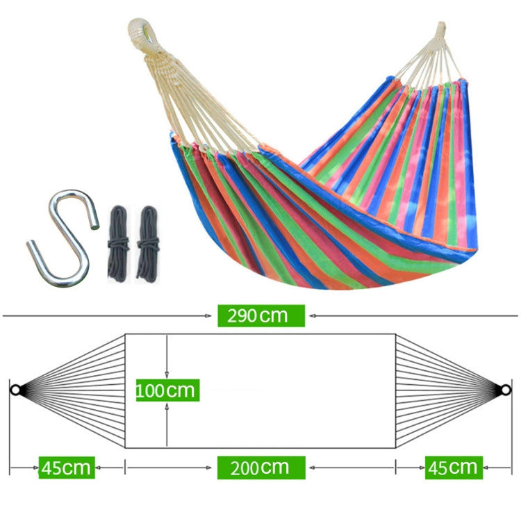 Frendorf | Outdoor Doppelt Dicke Leinwand Hängematte Innen Swing mit Abnehmbarer Kurvenstange, Größe: 200x100cm (Dunkelblau)