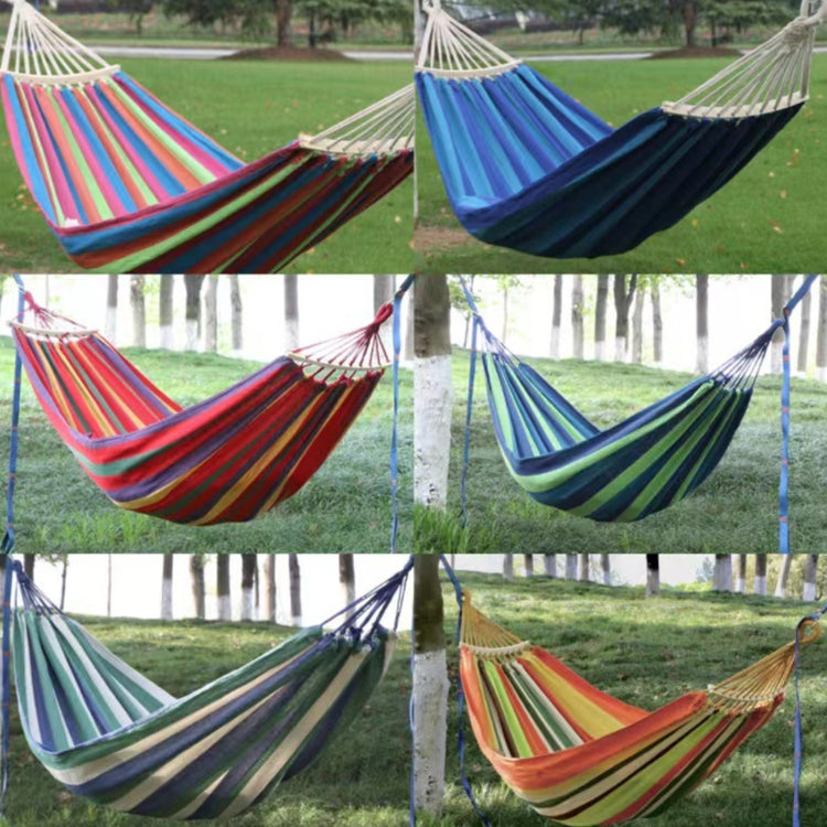 Frendorf | Outdoor Doppelt Verdickte Canvas Hängematte Indoor Schaukel mit Abnehmbarer Gewölbter Stange, Größe:200x100cm (Candy Farbe)