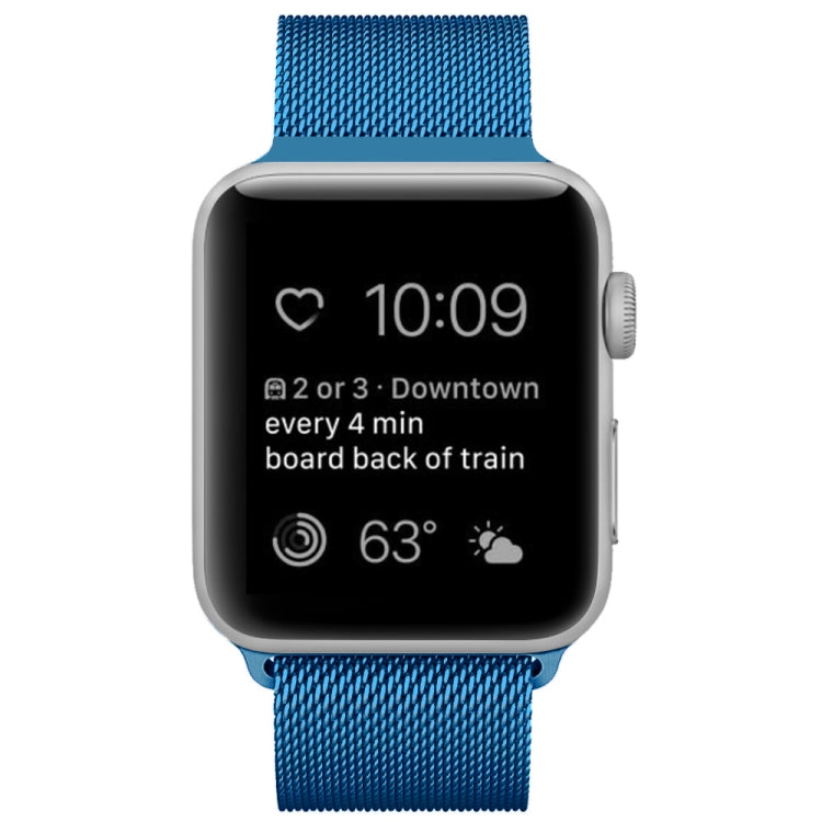 Frerndorf | Für Apple Watch Series 9&8&7 41mm / 6 & SE & 5 & 4 40mm / 3 & 2 & 1 38mm Mailänder Schleife Magnetische Edelstahl Uhrenarmband (Porzellanblau)